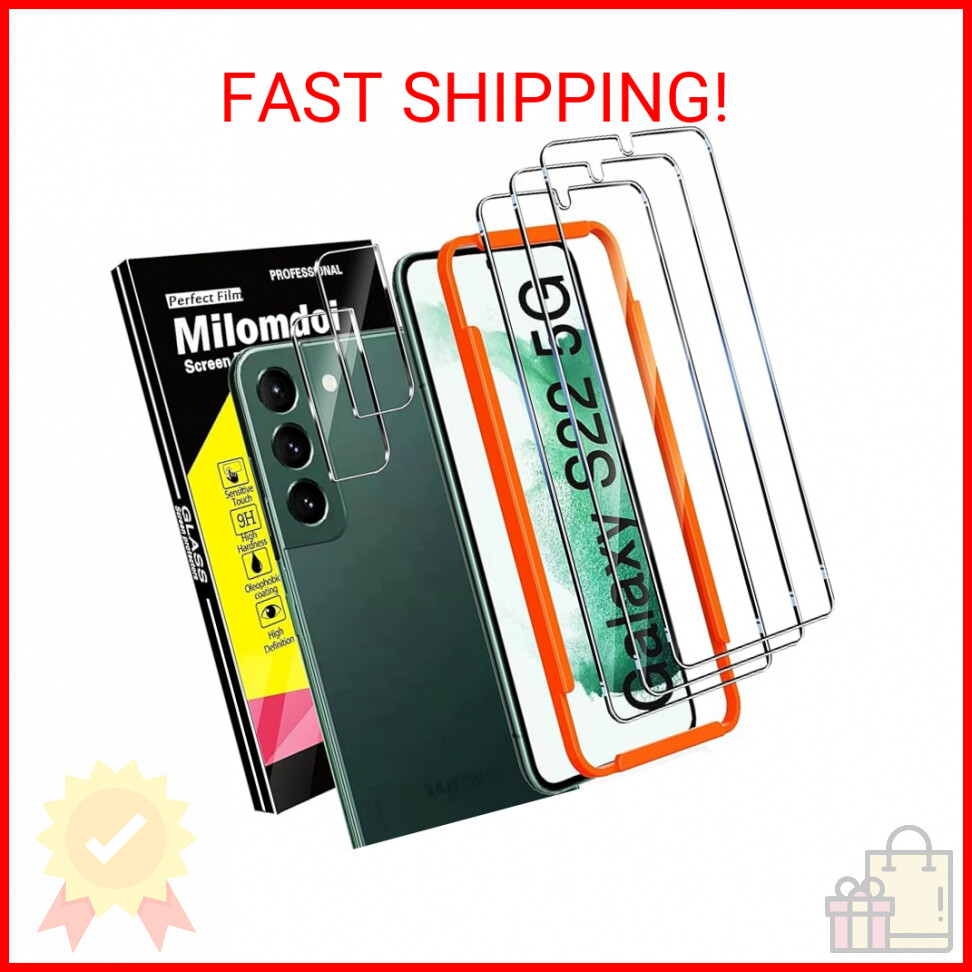 Milomdoi Designed for Samsung Galaxy S22 5G Screen Protector, 3 Pack