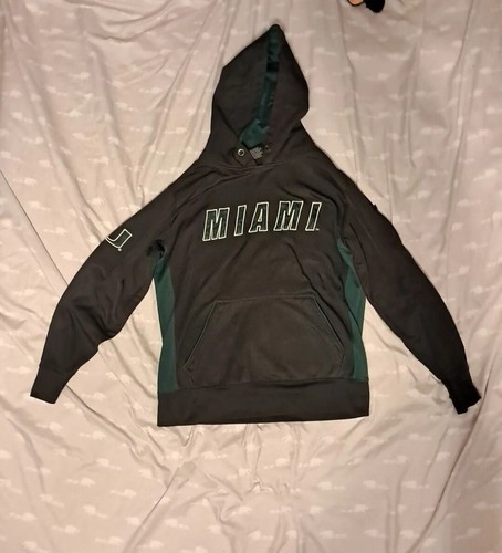 Miami Hurricanes Colosseum Athletics Green And Black Embroidered Hoodie Sz L
