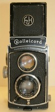 Rolleicord II, Zeiss Triotar 7.5cm F3.5 Lens, Compur Shutter, with Cap  Case