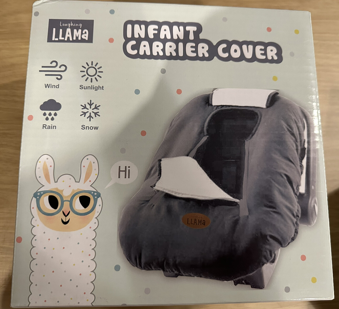 NEW l.Lama Infant Carrier Cover Premium Wind-sunlight-Rain-Snow Breathable Flap.