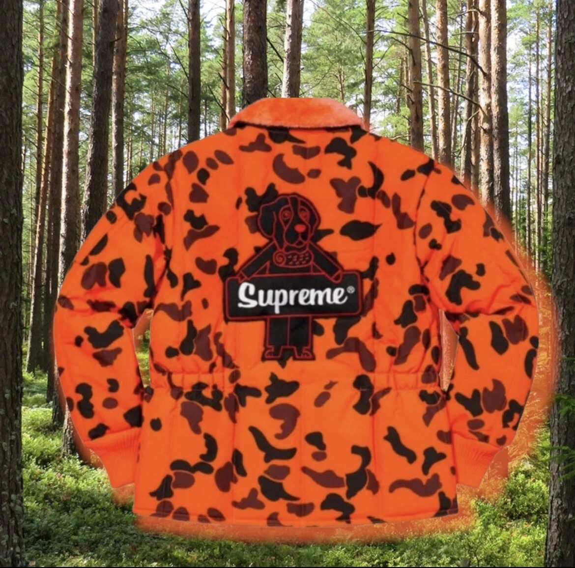 Supreme orange store camo jacket
