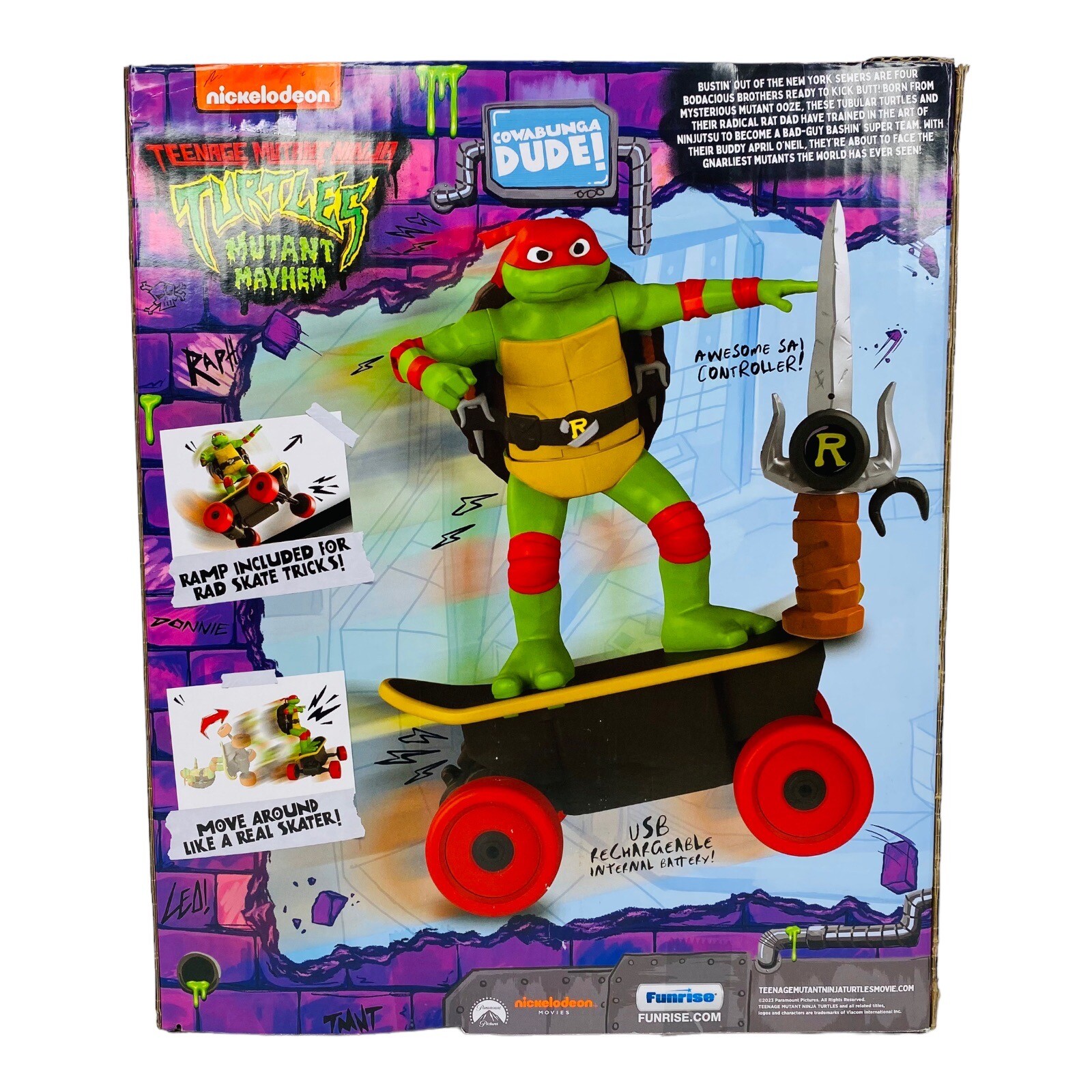 Teenage Mutant Ninja Turtles Giant 12.5 inch Cowabunga Skate RC Raph | eBay