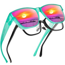 Polarized Over Glasses Sunglasses for Women Men, Oversized Square Sun Glasses...