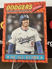 2026 Topps Heritage 05/77 Freddie Freeman * Jersey # Match * Orange /77 Dodgers