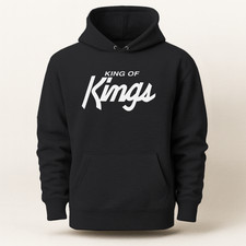 KING OF KINGS RETRO STYLE HOODIE SWEATER KING JESUS CHRISTIAN CROSS FOR NATIONS
