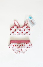 Baby Girl Pampolina Swimsuit Bikini Size 18 Months Red White Polka Dot NWT Cute