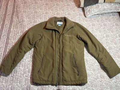 Mens Columbia Sportswear Company Tan Lined Full Zip Jacket Size Small