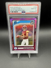 2024 Panini Donruss - Rated Rookie Jayden Daniels #389 Optic Preview Pink Prizm 