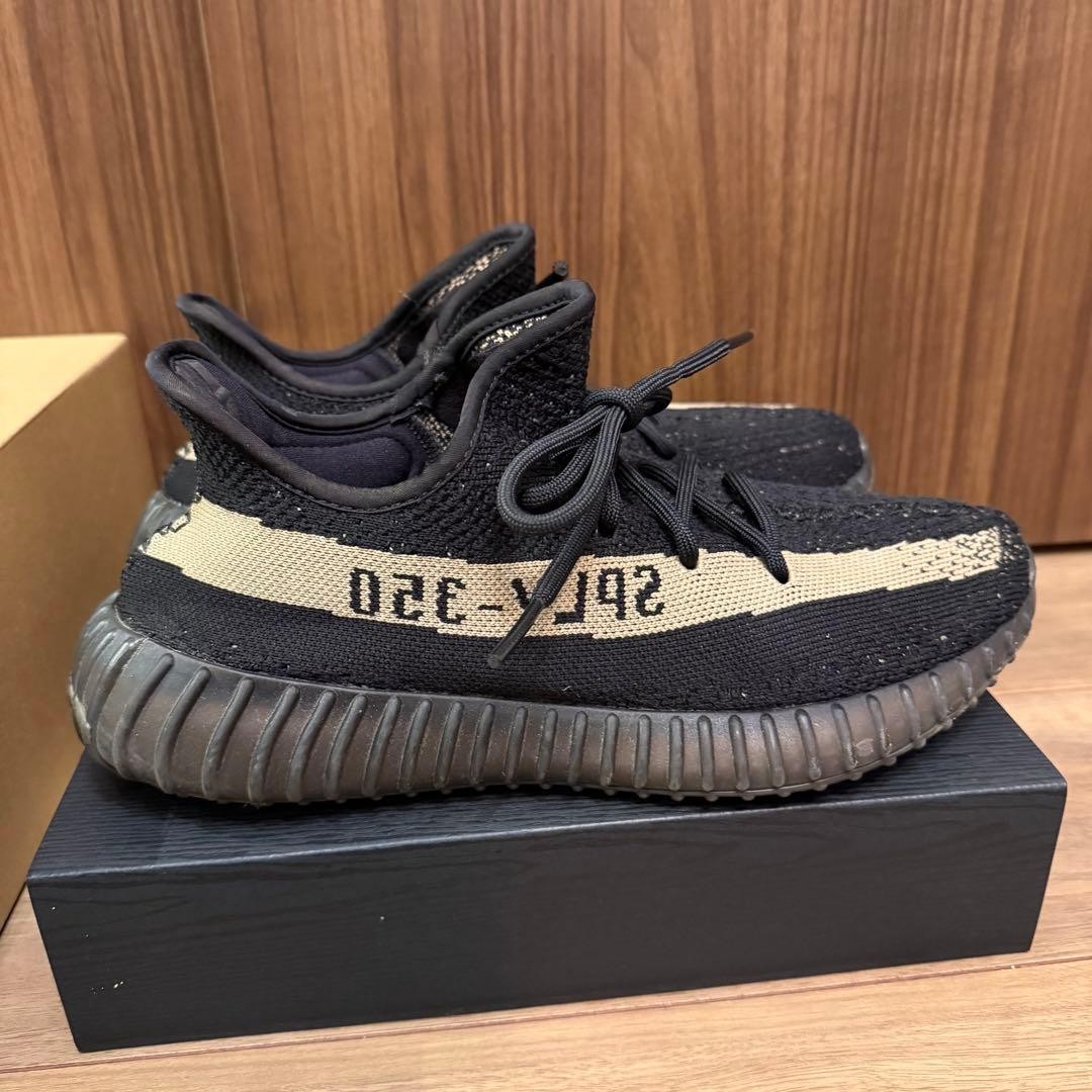 adidas Yeezy Boost 350 V2 Core Black Green 26.5cm Used sneakers thumbnail 4