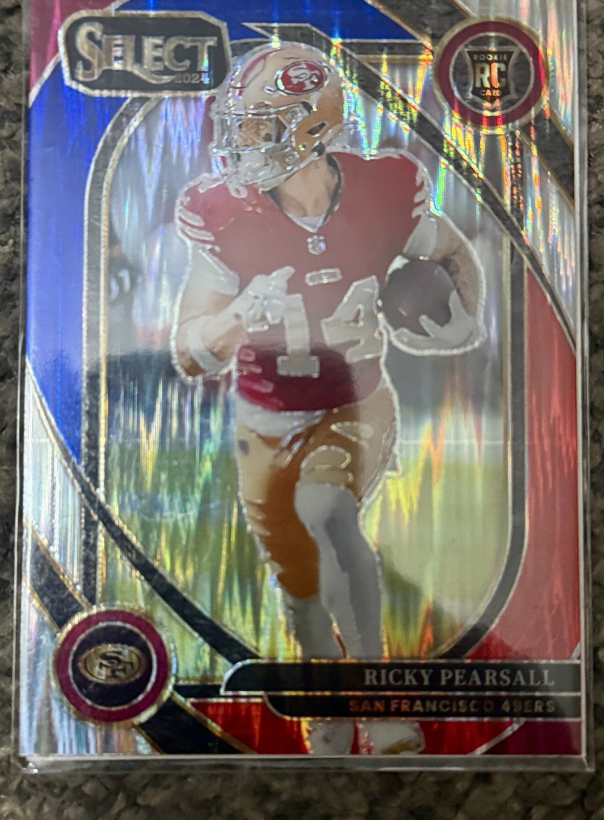 2024 Panini Select - Club Level Ricky Pearsall #285 Red & Blue Shock Prizm (RC)