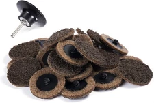 S SATC 25PCS Quick Change Roll Lock Disc, 2 Inch Sanding Discs Surface Condition