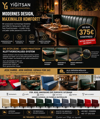 Yiğitsan Sitzbank Modern Leder 100x100x100cm abnehmbare Kissen viele Farben