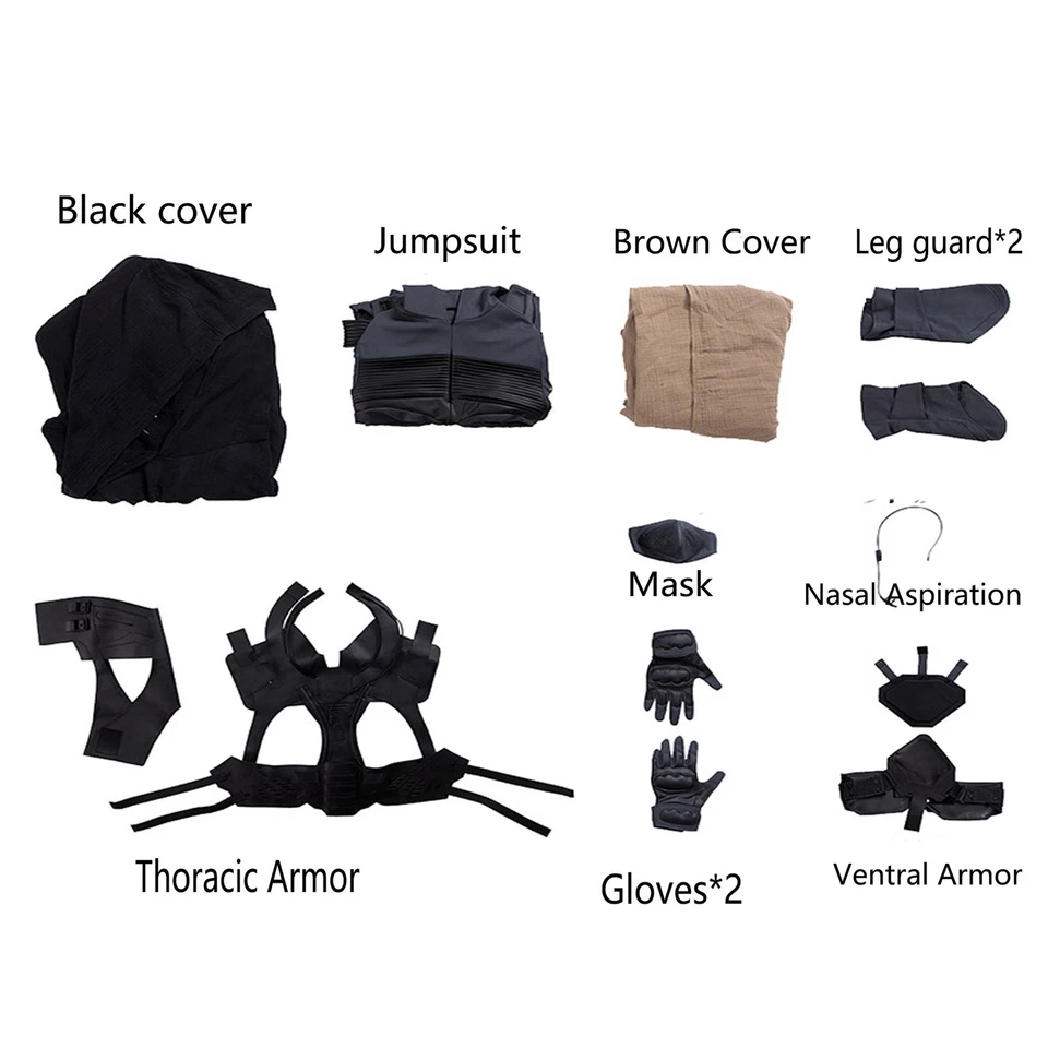 Arrakis Aka Dune Disfraz Cosplay Paul Atreides Mono Chaleco Capa Máscara Halloween Foto 4 de 4