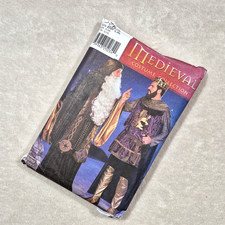 Medieval Costume Sewing Pattern 9753 Renaissance King Wizard Halloween UNCUT LXL