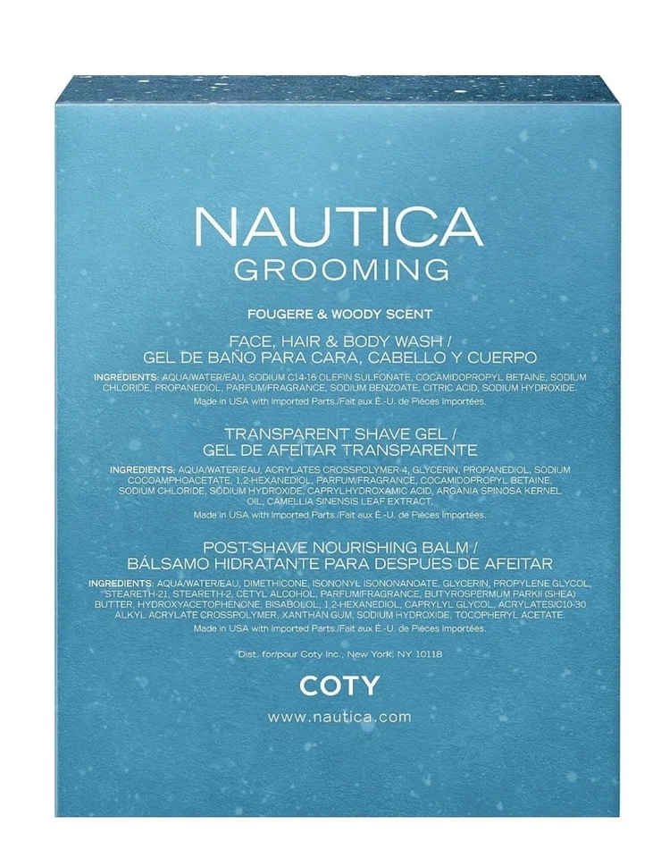 Nautica Men’s Grooming 3-Piece Gift Set Cleanse, Shave, Hydrate - Image 2 of 2
