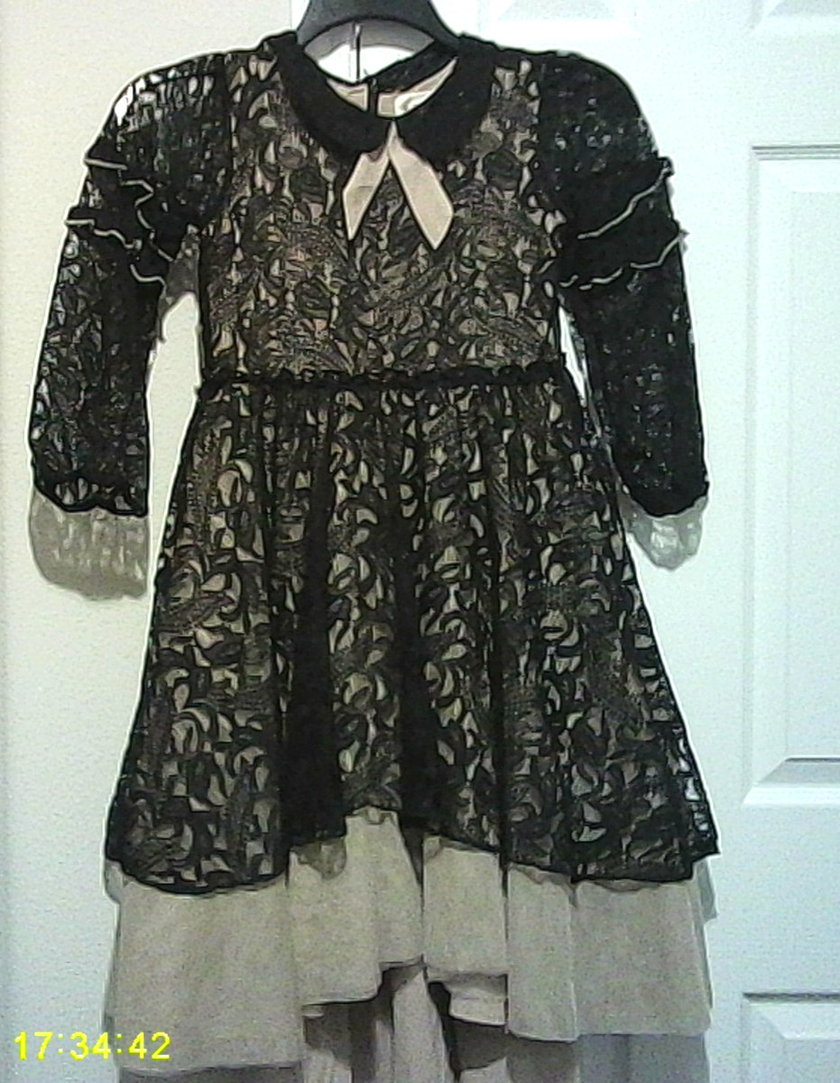 Joyfolie by Mia Joy PARIS Petticoat Dress in Black Size 10 Girls Lace | eBay