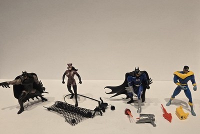 Vintage 1994 Kenner Legends Batman Figure Lot 4 Catwoman Nightwing 100% Complete