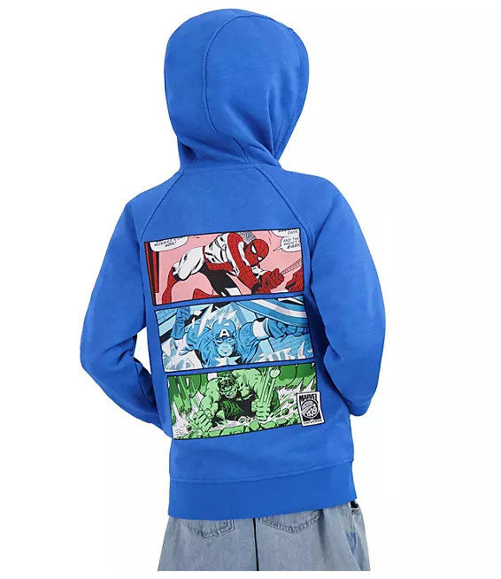 New $54.99 DISNEY Character Marvel Boys French Terry Hoodie Jacket Size: 8