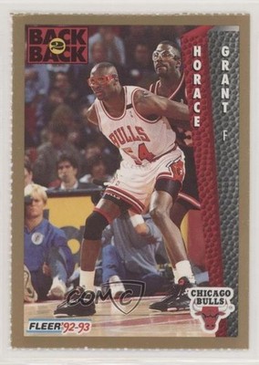 1992-93 Fleer Team Night Sheets Chicago Bulls Back to Singles Horace Grant 5hy