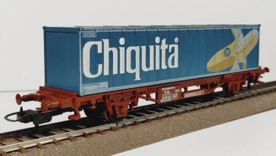 LIMA 302849 HO Wagon Porte Conteneur Chiquita 1/87 1:87 Vintage - Photo 1/4