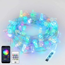 Smart Christmas Lights Outdoor, USB 33-FT Waterproof LED String Lights