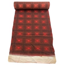 JAPANESE KIMONO FABRIC CLOTH BOLT PURE SILK REDDISH BROWN COAT D2873