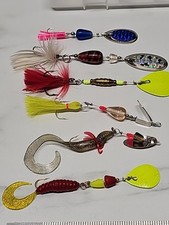 6Pcs Fishing Lures Spinnerbaits hand crafted high quality materials-As Shown