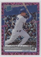 2020 Donruss Optic Rated Rookies Pink Velocity Prizm Nico Hoerner Rookie RC h3a