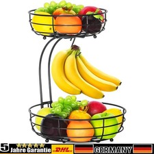 Obst Etagere Schwarz Metall - Obstkorb Etagere Schwarz- Obstschale Etagere DE