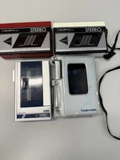 Toshiba KT-S3 Crown C-11 Walkman Cassette Player Lot of 3 sony aiwa