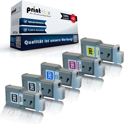 5x Extra XL Patronen für Canon PFI-207 imagePROGRAF IPF780 M40 IPF780 MFP