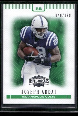 2007 Topps Triple Threads #31 Joseph Addai Emerald #/199