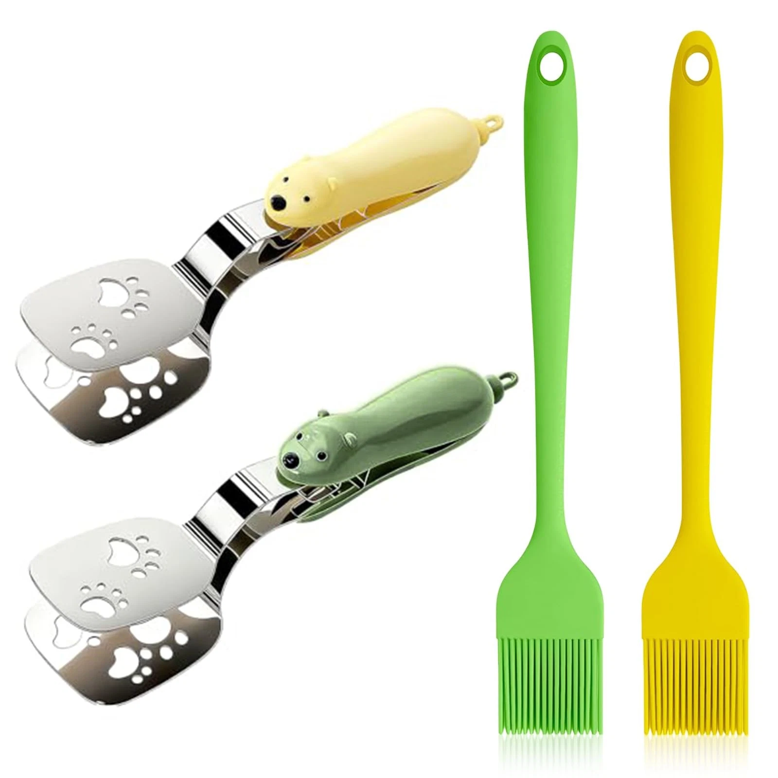 4 Pcs Silicone Basting Pastry Brushes with Stainless Steel Spatula Tongs Set,...
Opens in a new wind