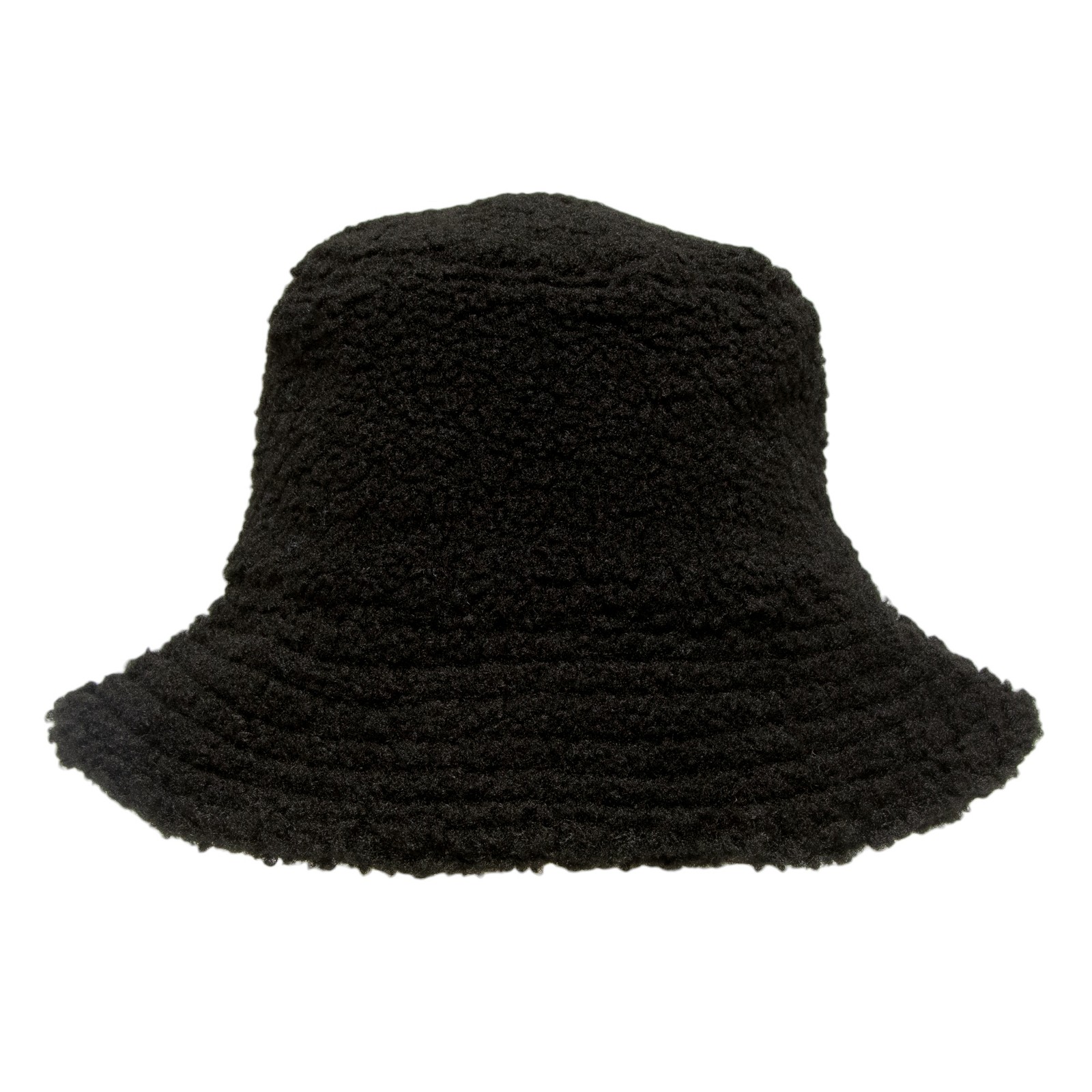 Женская пушистая уютная панама из искусственной овечьей шерсти Gold Coast черного цвета 2990₽