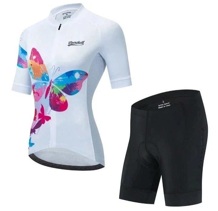 Tuta Da Ciclismo Bambino Ragazza/Ragazzo - Maglia Maniche Corte + Pantaloncini Con Imbottitura 3D, Verde, Taglie 12-14 Anni - 4