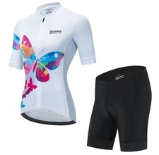 Tuta da Ciclismo da Donna Completo Estivo Set Da Ciclista Bici MTB Divisa