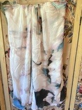 Alice + Olivia Pastel Watercolor Drape Strapless Mini Whimsy Silk Dress Sz XS S