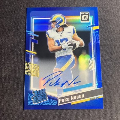 2023 Donruss Optic - Puka Nacua - Blue Prizm /99 Rookie Autograph - RC AUTO SSP
