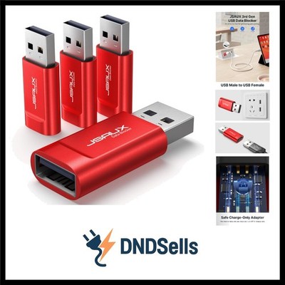 JSAUX USB Datenblocker [4er Pack] USB Data Blocker zum Aufladen, Schützt vor ...