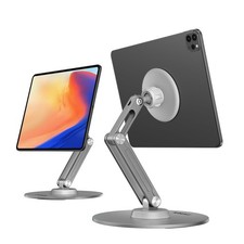 XAOSUN Tablet Stand Magnetic for ipad Desk Multi-Angle, Adjustable Grey