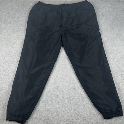 VTG USA Olympic Pants Mens XXL Black Lined Track Windbreaker JC Penney 90s Y2K