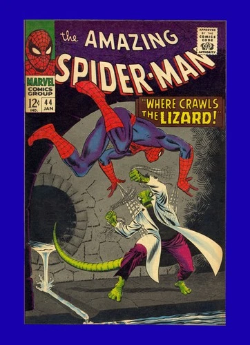 Amazing Spider-Man #44 - 2nd App of the Lizard - Romita Cover & Art 1967 9.6 NM+