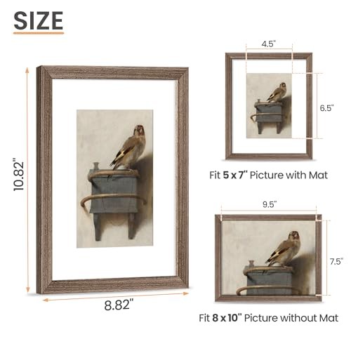 Bilderrahmen, Natur Massivholz Bilderrahmen, Aufsteller 5x7 8x10 braun - Bild 2 von 6