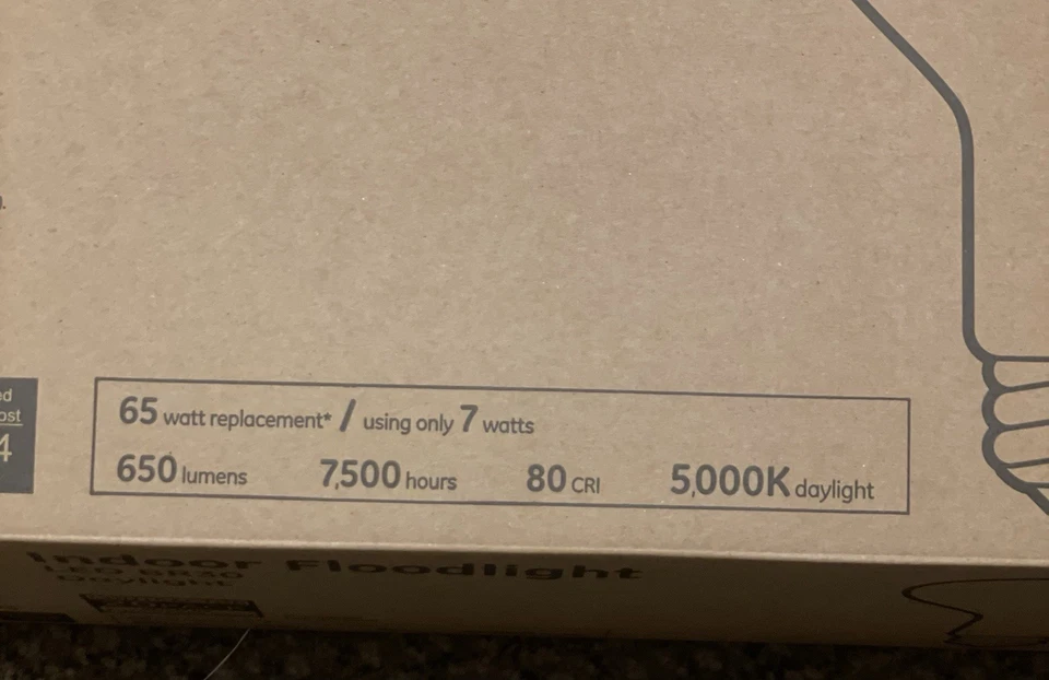 GE LED BR30 Flood Light Daylight BULB 65Watt Replacement 11 Pack - Image 3 of 3