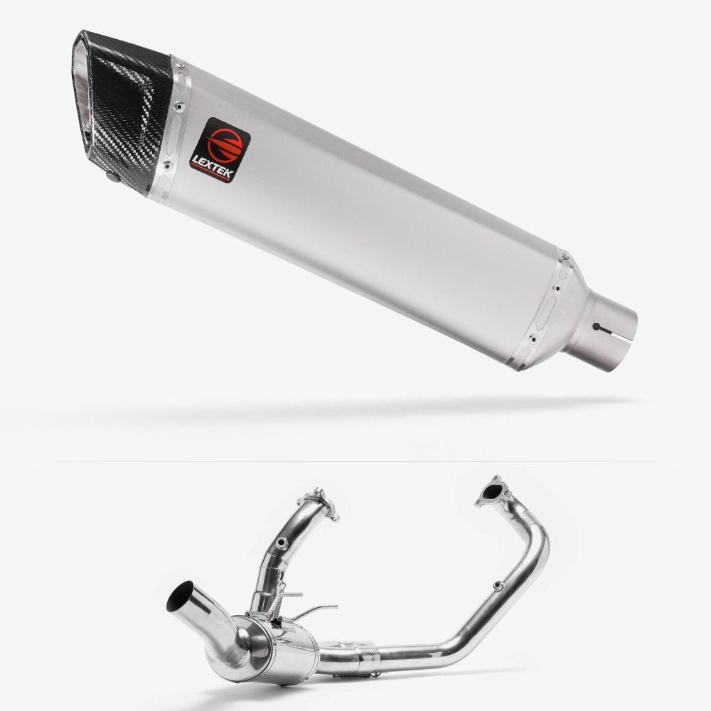 Lextek ST7 Matt S/Steel Exhaust System 400mm for KTM 1290 Super Duke (14-18)
