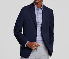 Michael Kors Men's Blue Classic-Fit Stretch Blazer Suit Jacket Size 42R