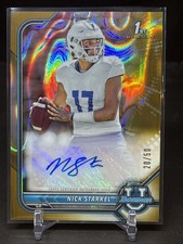 Nick Starkel Auto Gold Lava Refractor /50 1st Bowman Chrome 2022 Bowman U
