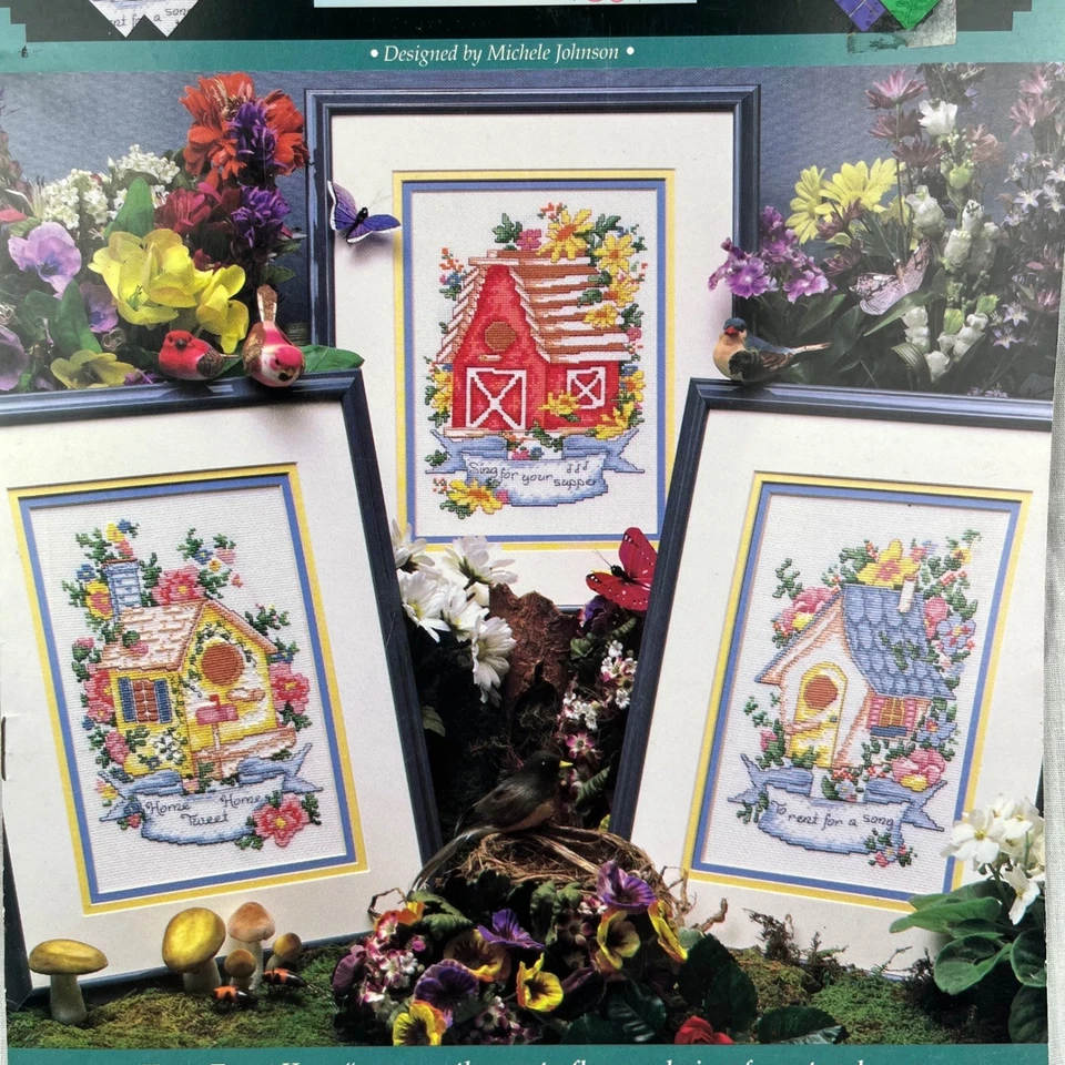 A Trio of Birdhouses Cross Stitch Pattern Great Big Graphs VCL 20139 - Image 2 of 4