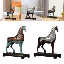 Horse Standing Statue Resin Table Decoration Hand Painted Horse Figure for