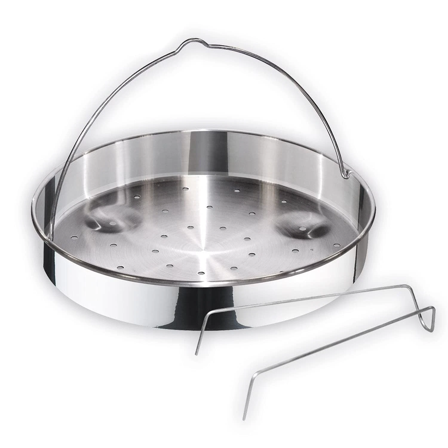 Stainless Steel Universal Steamer Basket with Tripod, 8-Inch, Dishwasher Safe...